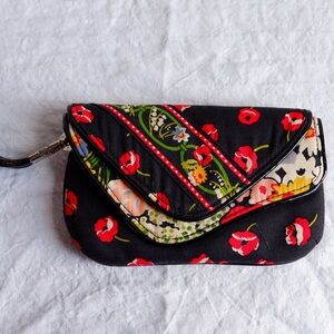 Vera Bradley Poppy Fields Flapper wristlet/clutch or wallet (detachable strap)